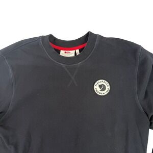 Fjallraven 1960 Logo Badge Sweater Mens Large Black Cotton Pullover 87163